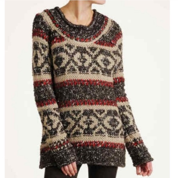 Free People Sweaters - Free People Sweater Silver Reed Fair Isle